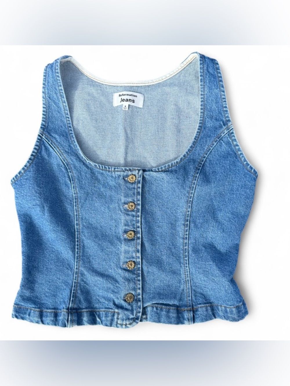 Reformation Tai Denim Top 6